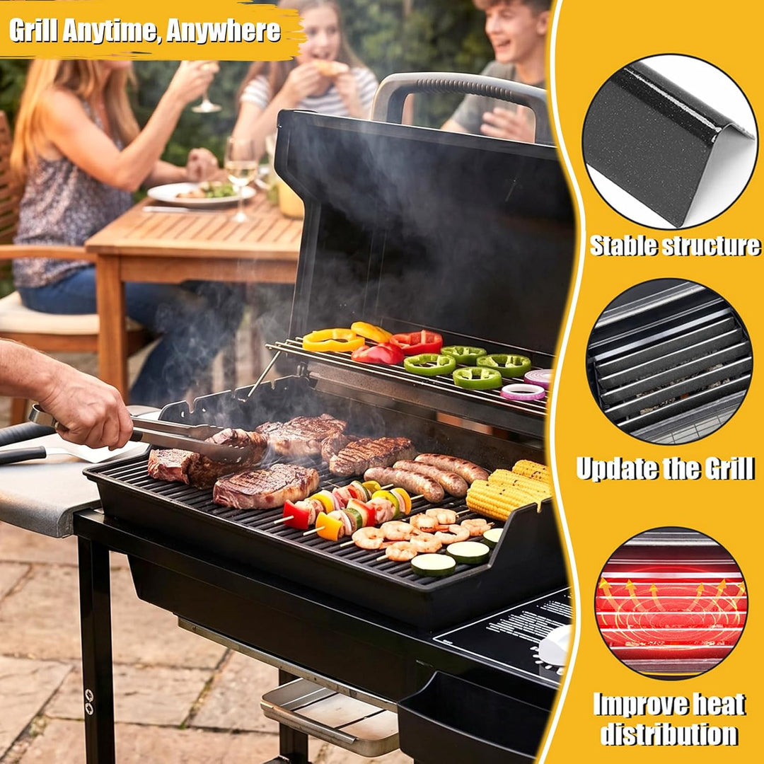 GFTIME 7535 54,6cm Flavorizer Bar für Weber Spirit E/S 210 220 (2009-2012) mit Seitlichen Brennerknö