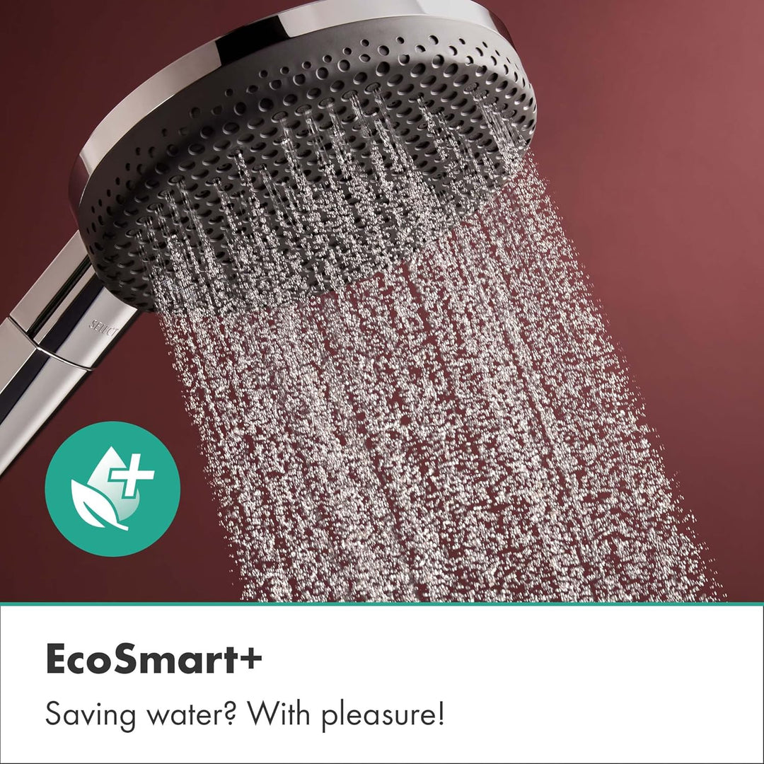 hansgrohe Raindance Alive Select S - wassersparender Duschkopf 5,7 l/min (EcoSmart+), Handbrause mit