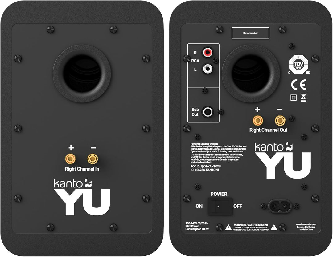 Aktivlautsprecher HiFi Bluetooth Kanto YU schwarz matt verkauft paarweise