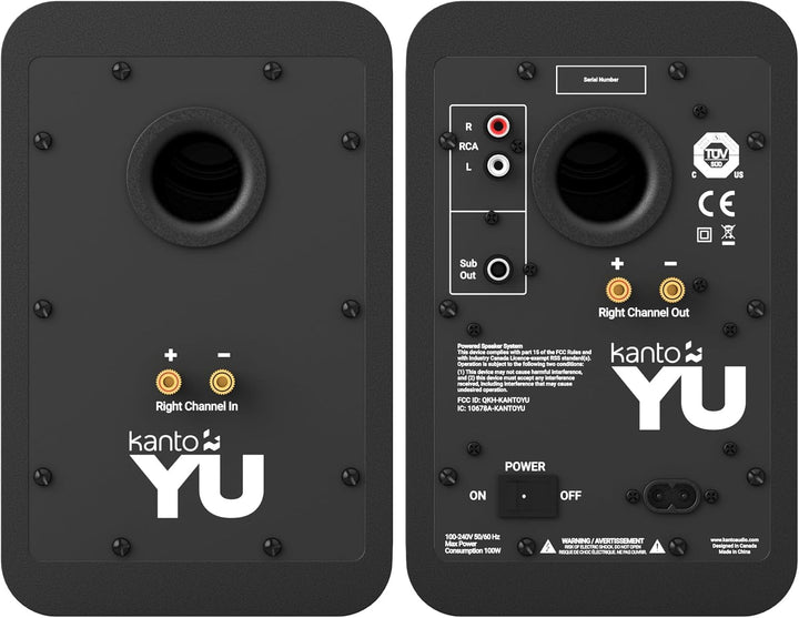 Aktivlautsprecher HiFi Bluetooth Kanto YU schwarz matt verkauft paarweise