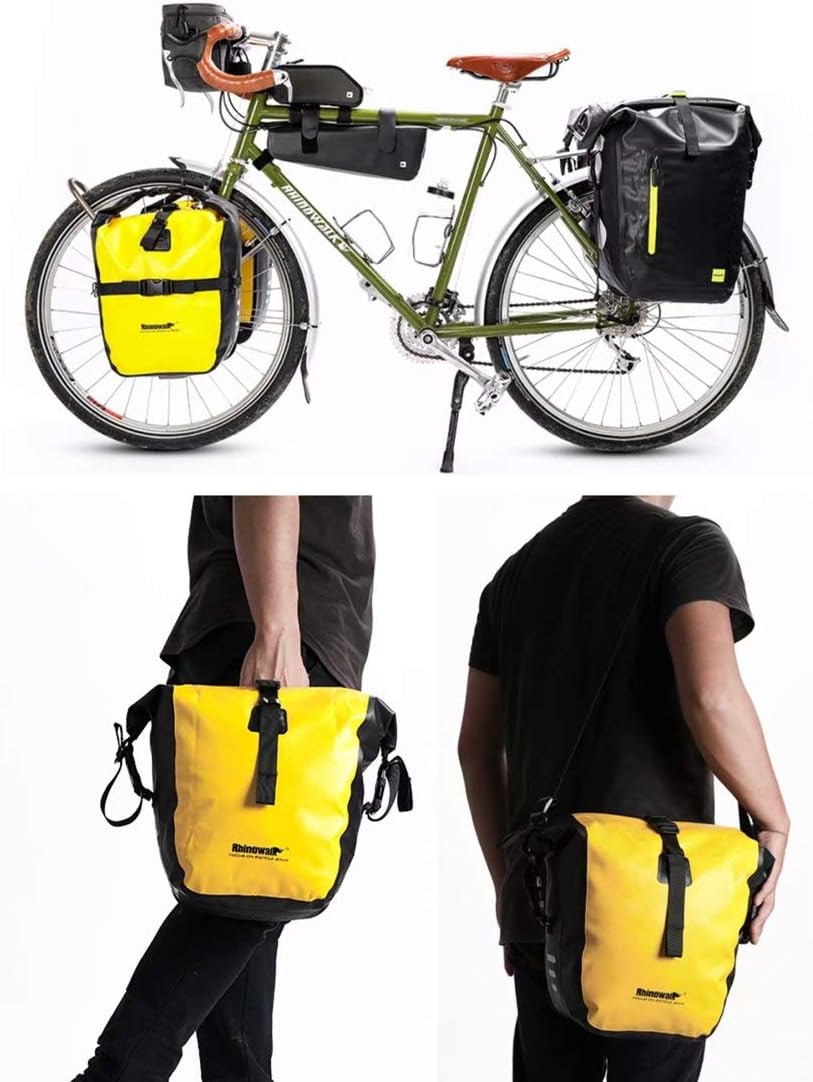 Rhinowalk 20L Fahrradtasche Wasserdicht Gepäckträgertasche Fahrrad Gepäckträger Seitentaschen Rollto