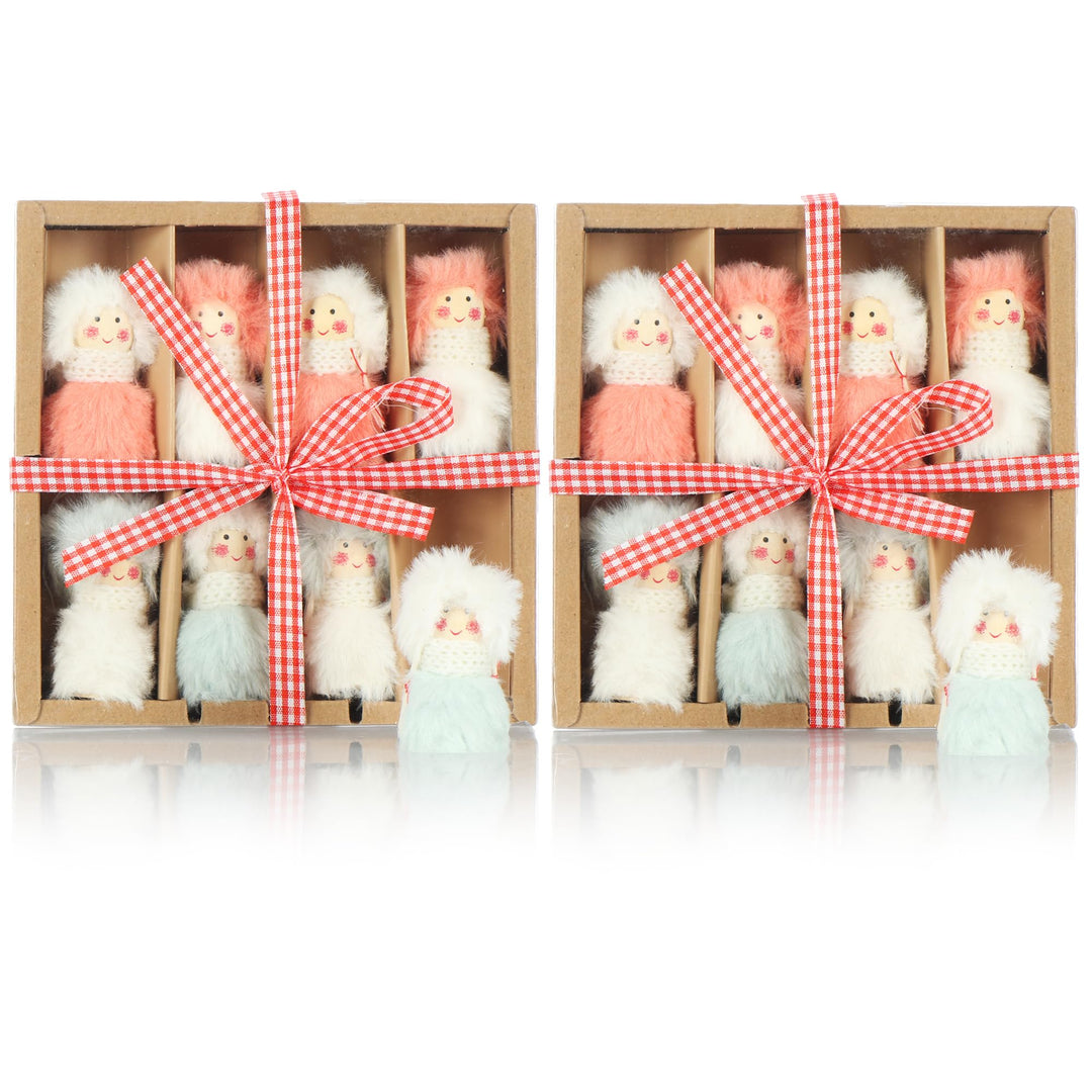 COM-FOUR® 16x Premium Weihnachtsbaum-Anhänger Engel - Christbaumschmuck - Feen-Figuren als Geschenka