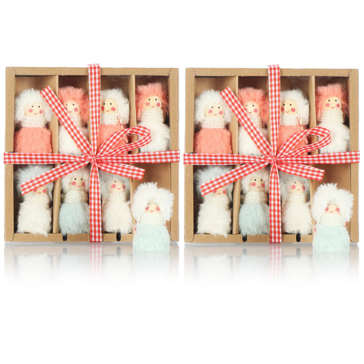 COM-FOUR® 16x Premium Weihnachtsbaum-Anhänger Engel - Christbaumschmuck - Feen-Figuren als Geschenka