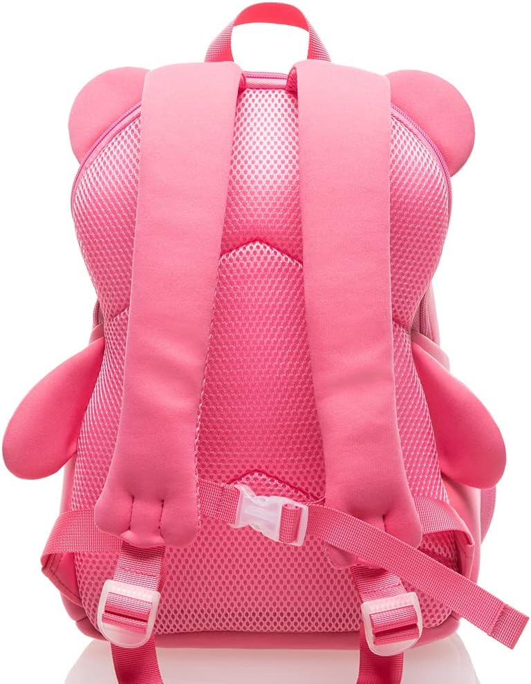 Pandana Grosser Kinderrucksack Bella Bär mit Brustgurt für Mädchen im Kindergarten oder Kita aus iso