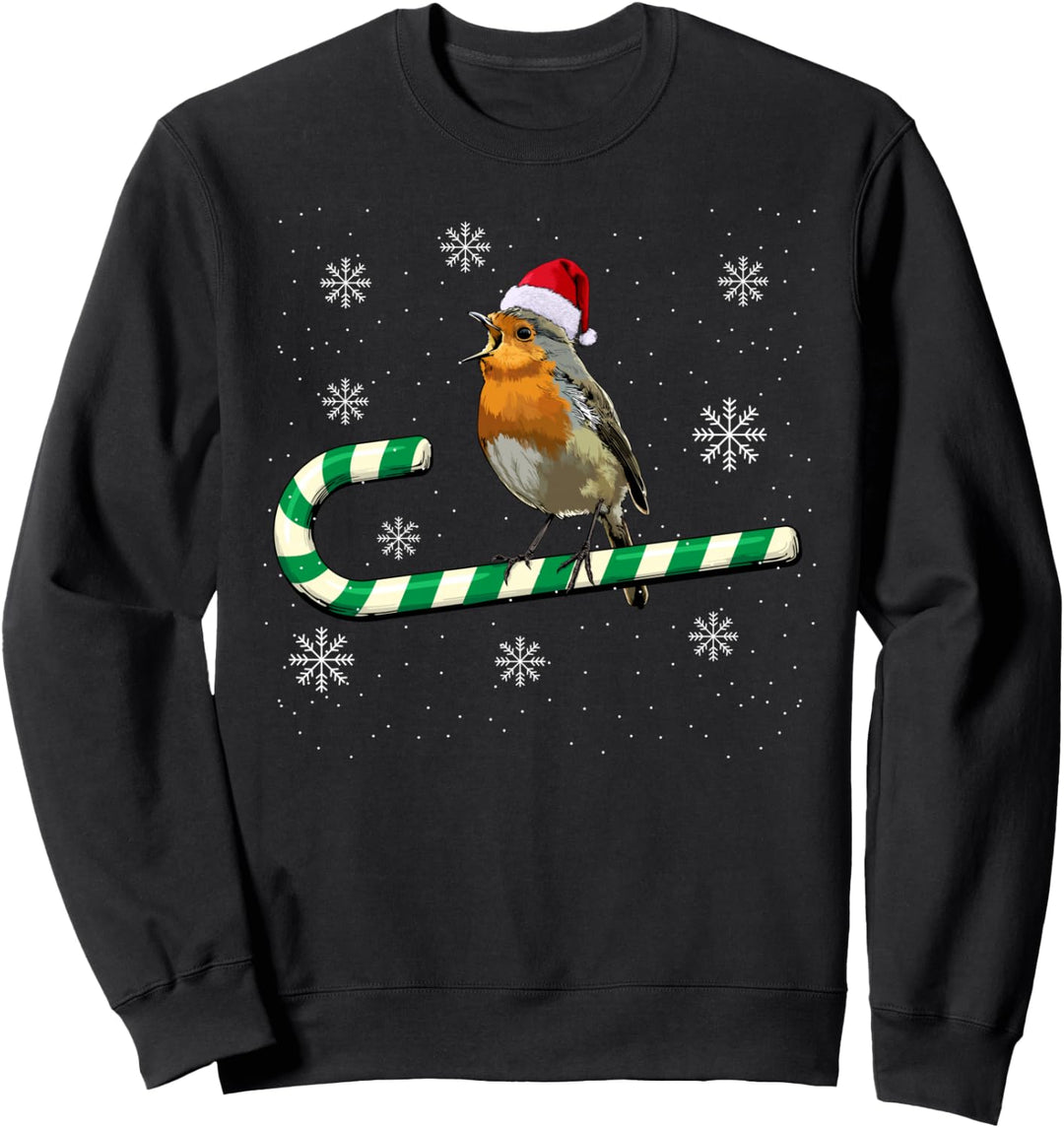Rotkehlchen Weihnachten Vogel Beobachten Singvögel Geschenk Sweatshirt