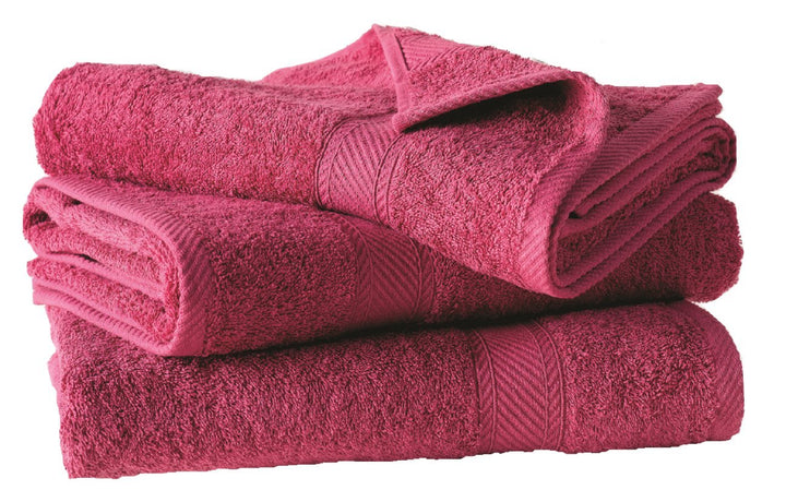 De Witte Lietaer 194862 Duschtuchset 3-tlg., Baumwolle, Fuchsia, 140 x 70 cm