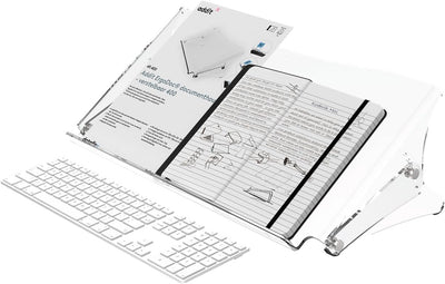 Dataflex Addit ErgoDoc® Dokumentenhalter - Verstellbar 400, Klarer Acryl, Dokumentenhalter auch geei