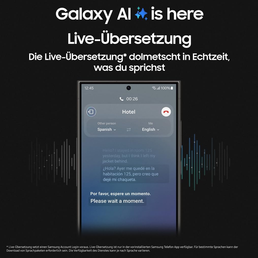 Samsung Galaxy S24 Ultra AI Smartphone, Android-Handy ohne Vertrag, 12GB RAM/256GB Speicher, 200-MP-