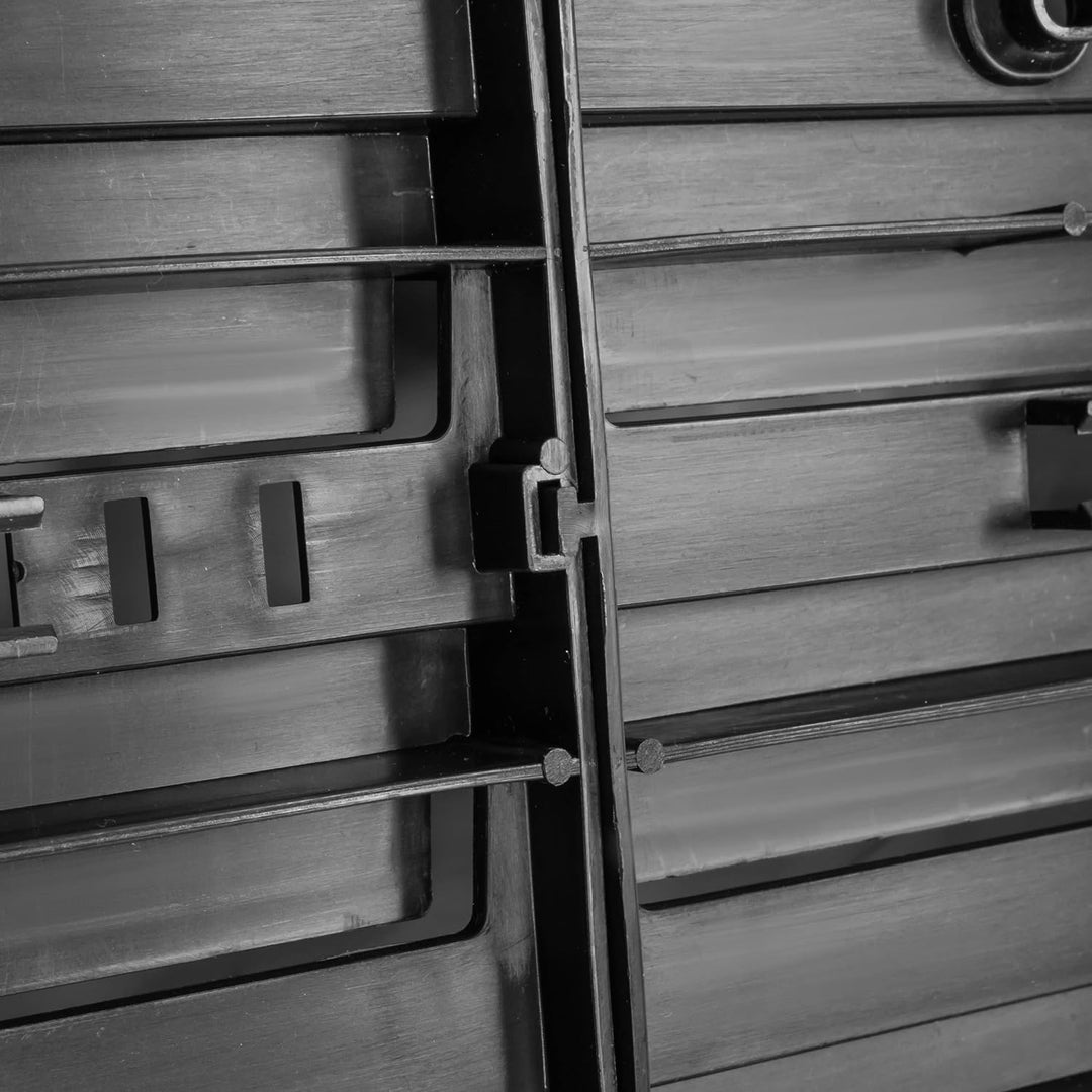Lagersystem Werkstattregal | 115 x 39 cm | 14 stck. Box | Wandregal mit Stapelboxen - Wandplatten Ex