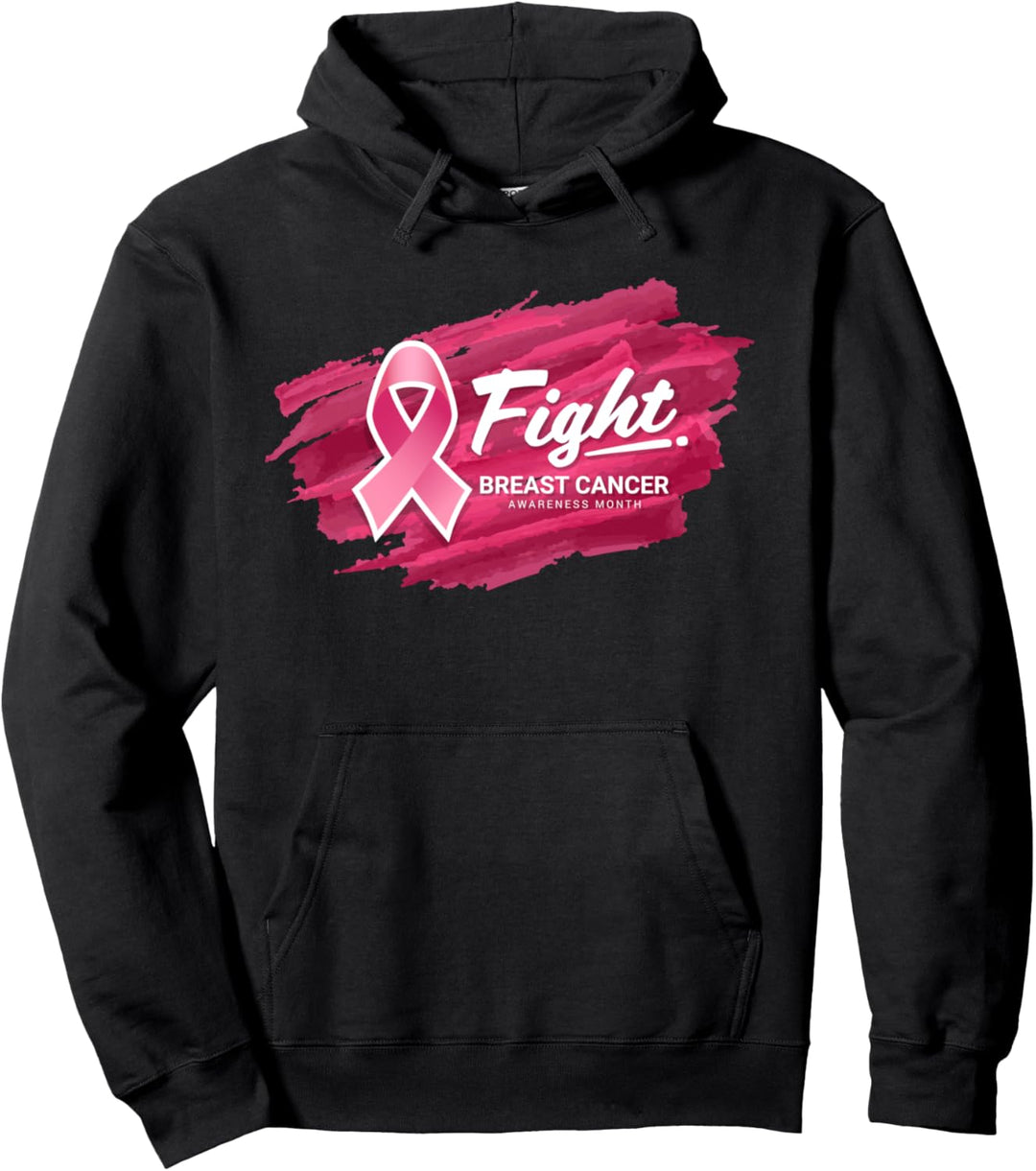 Kampf Brustkrebs-Bewusstseins-Monat-rosa Band-Zeichen Pullover Hoodie