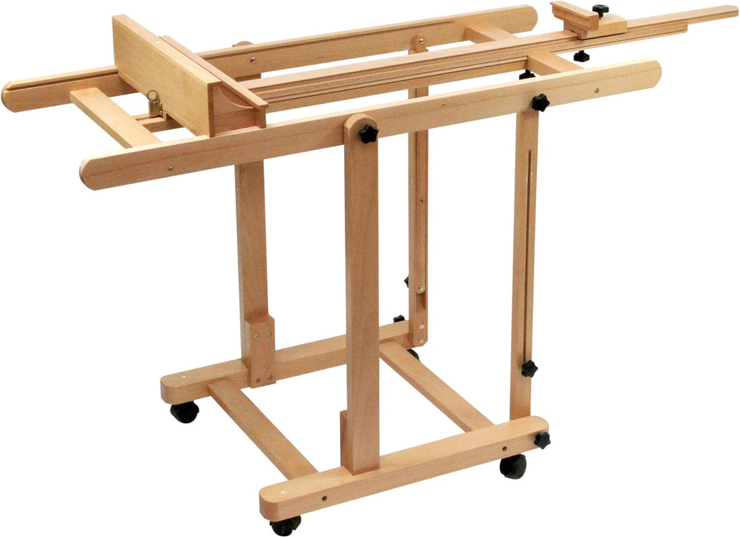 Profi-Staffelei Modell 120 aus massiver Buche FSC®, senkrecht und waagerecht malen, feststellbare Ro