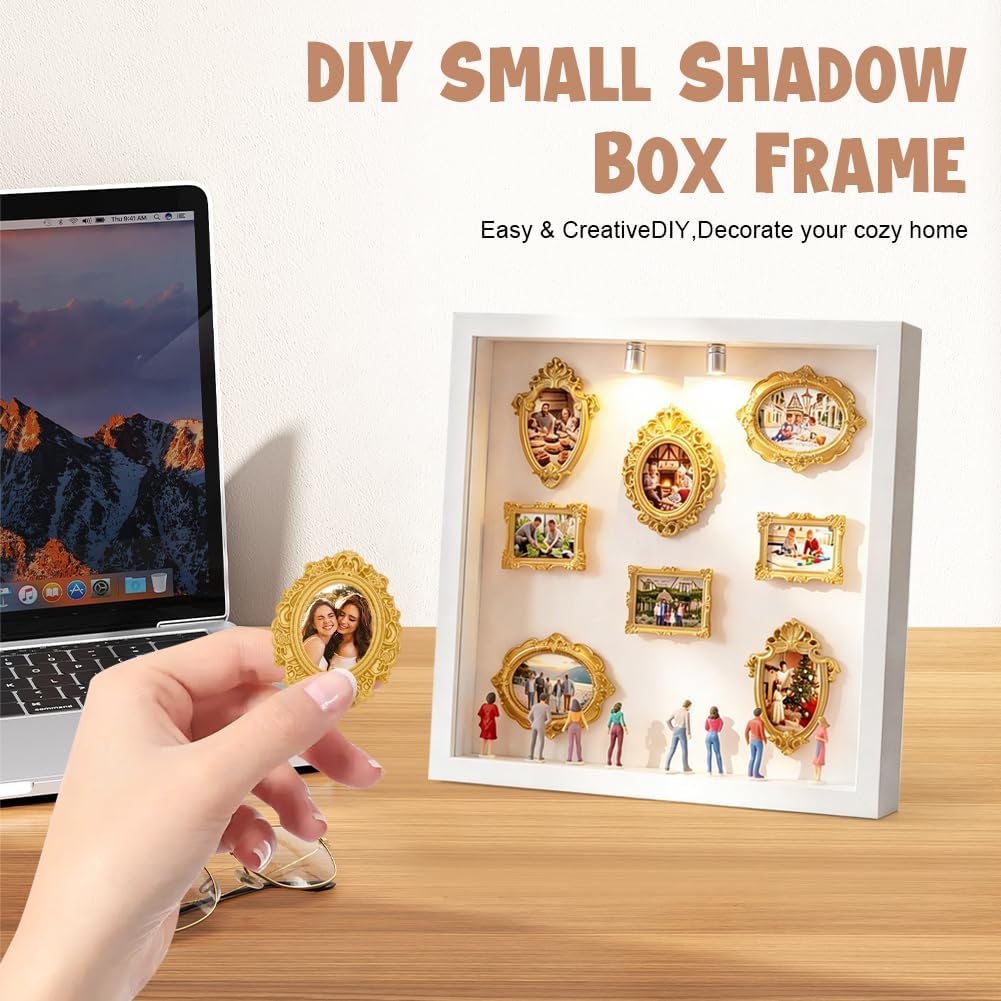 DIY Mini Museum Silhouette Box,Neu Kreatives Erinnerungsdisplay Kit,Minis Vintage Bilderrahmen Mit G