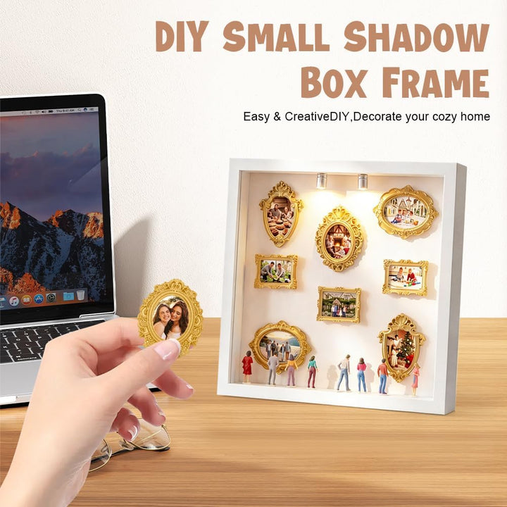 DIY Mini Museum Silhouette Box,Neu Kreatives Erinnerungsdisplay Kit,Minis Vintage Bilderrahmen Mit G