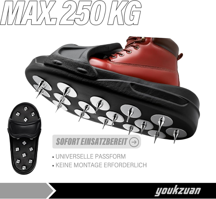 Nagelschuhe Spikes (EU40-44) | Schnell Slip-On Spike Schuhe für Ausgleichsmasse Boden | Nivelliermas
