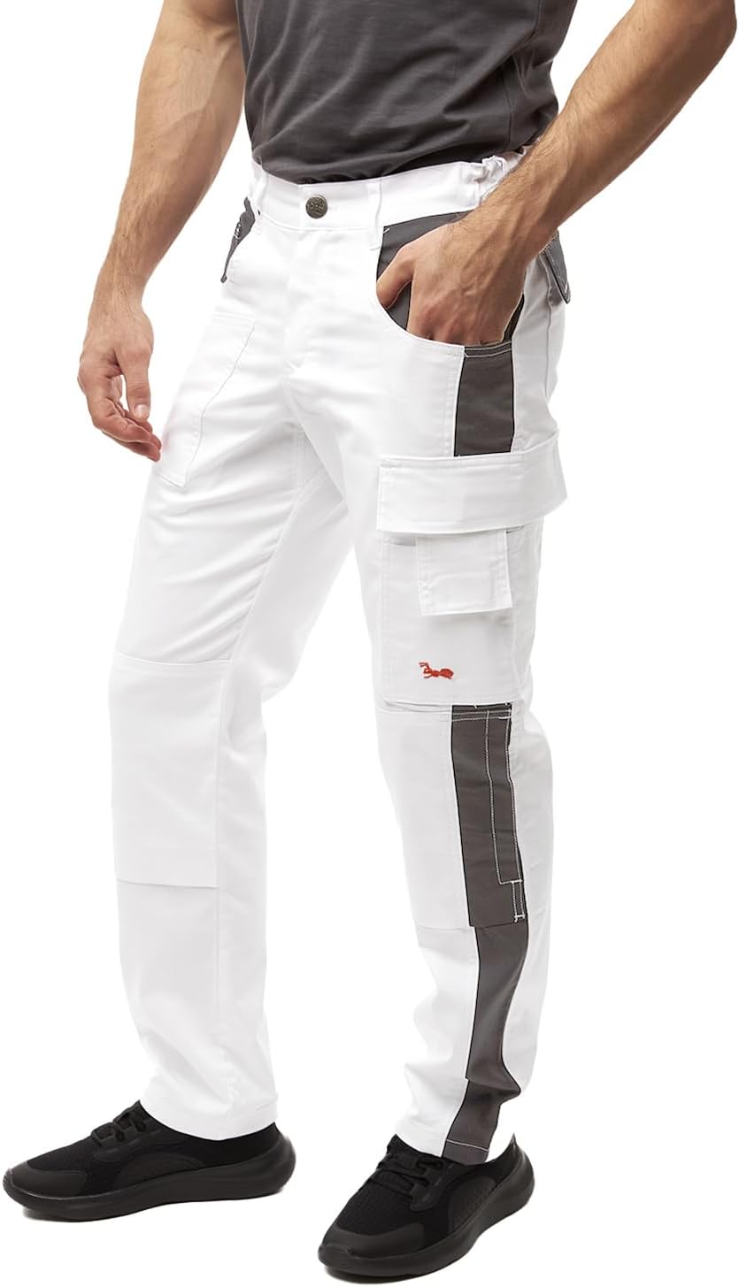 strongAnt Arbeitshose Herren Power Stretch Outdoorhose 50 Weiss-grau / Strong Cotton Stretch, 50 Wei