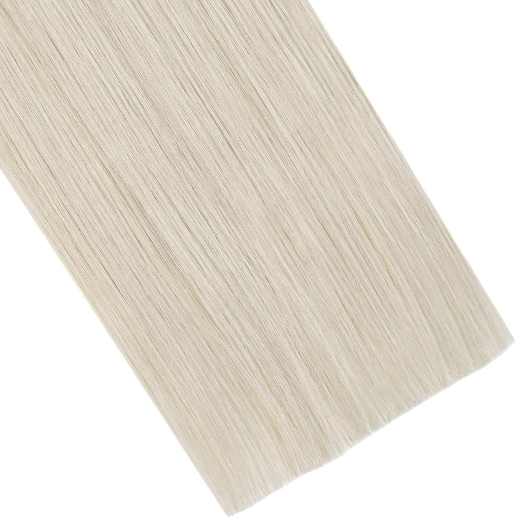 Ugeat Tape Extensions Echthaar 55cm Echthaar Tape in Extensions Blond Remy Echthaar Weissblond Unsic