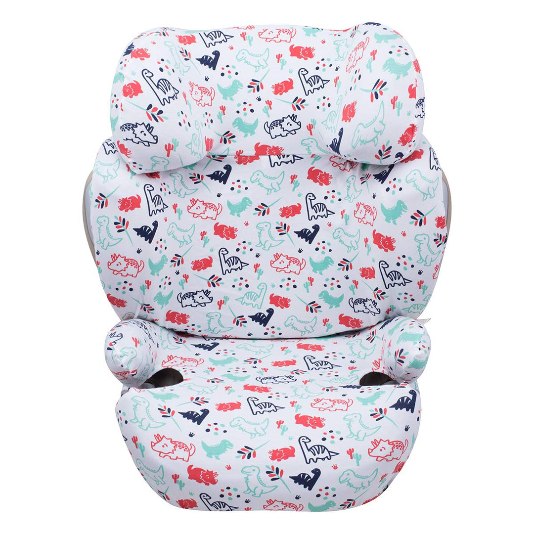 JYOKO Kids Bezug kompatibel mit Cybex Solution Q2 Fix, Q3, Cybex Z Fix, Gb Elian (Dino Party), DINO