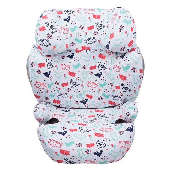 JYOKO Kids Bezug kompatibel mit Cybex Solution Q2 Fix, Q3, Cybex Z Fix, Gb Elian (Dino Party), DINO