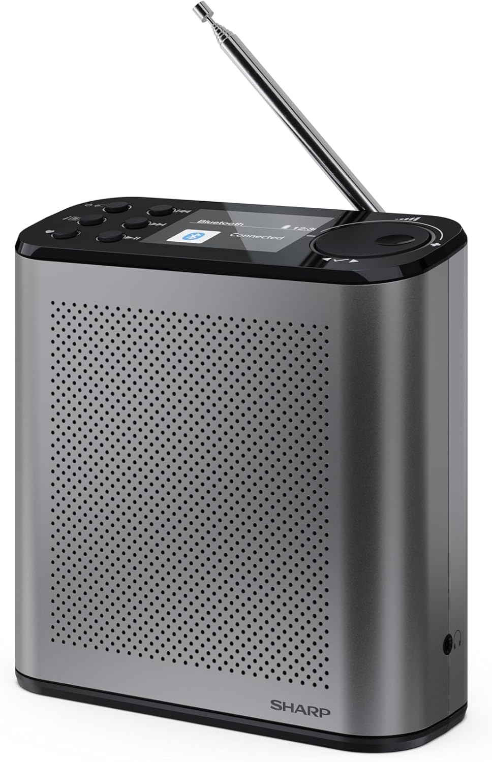 SHARP DR-P530(GY) Osaka Tragbares Digitalradio – DAB+/FM, Bluetooth 5.3, BestTune, 120 Senderspeiche