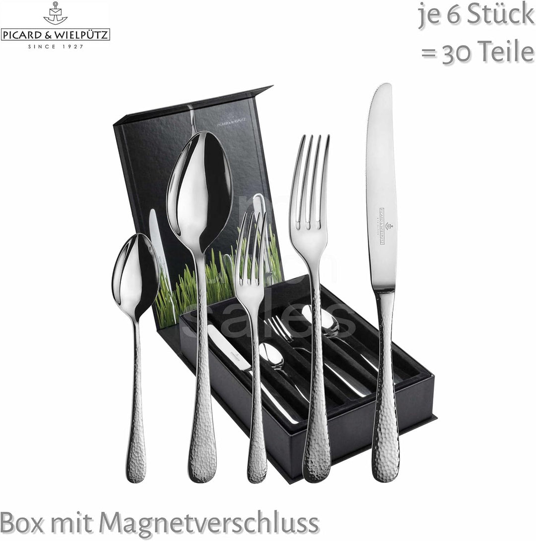 Besteckset Geschenkbox - Tafelservice - 30 teilig - Mia - Picard & Wielpütz - schwarze Magnetbox 30