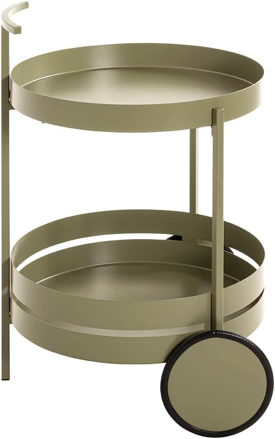 HAKU Möbel Servierwagen, Metall, grün, Ø 42 x H 62 cm Grün Ø 42 x H 62, Grün Ø 42 x H 62