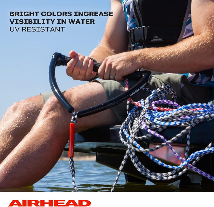 AIRHEAD Wasserski-Leine und Hantel, robust 75 ft Length Schwarz, 75 ft Length Schwarz