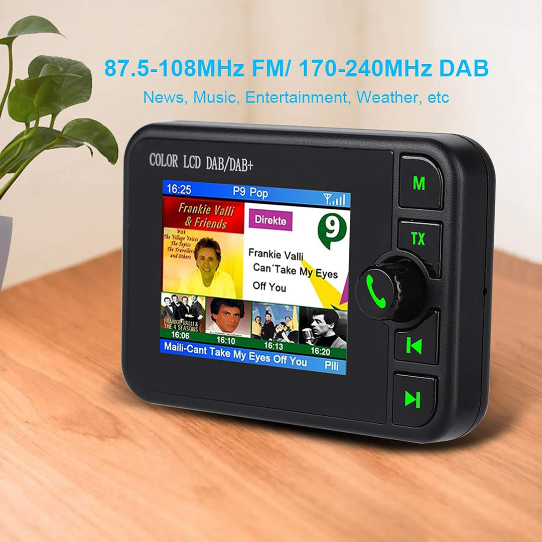 DAB Adapter für Autoradio,Auto Audio Player 2,4" LCD Display mit Bluetooth Freisprecheinrichtung+DAB