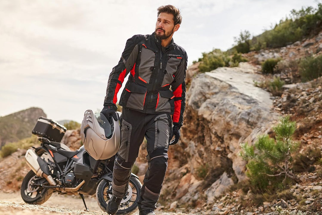 SHIMA Hero 2.0 Motorrad Jacke Hosen für Herren und Damen Motorradkombi AirForce M Hosen Herren Grau,
