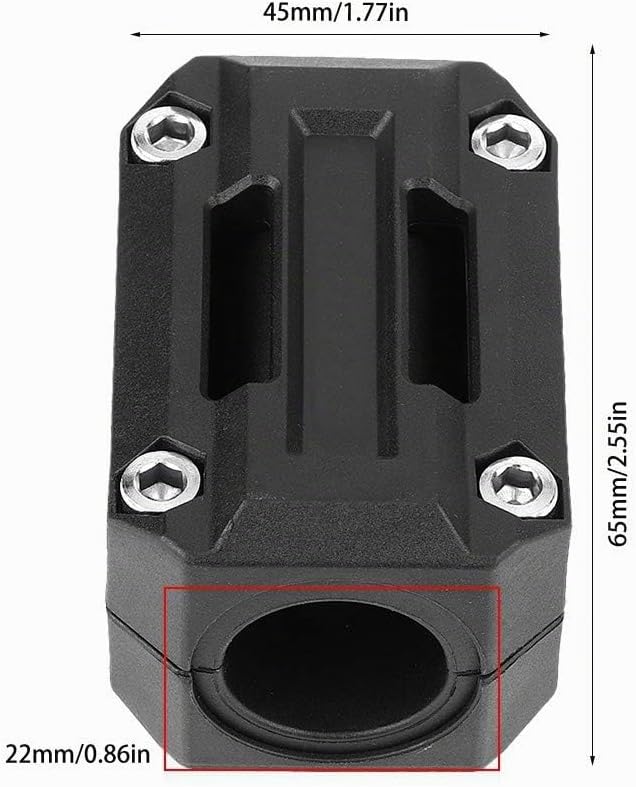 DEWIN Stossstangenblock, 2 Paar Motorrad Motorschutz Stossstangenblockschutz Dekor 22/25/28mm Passen