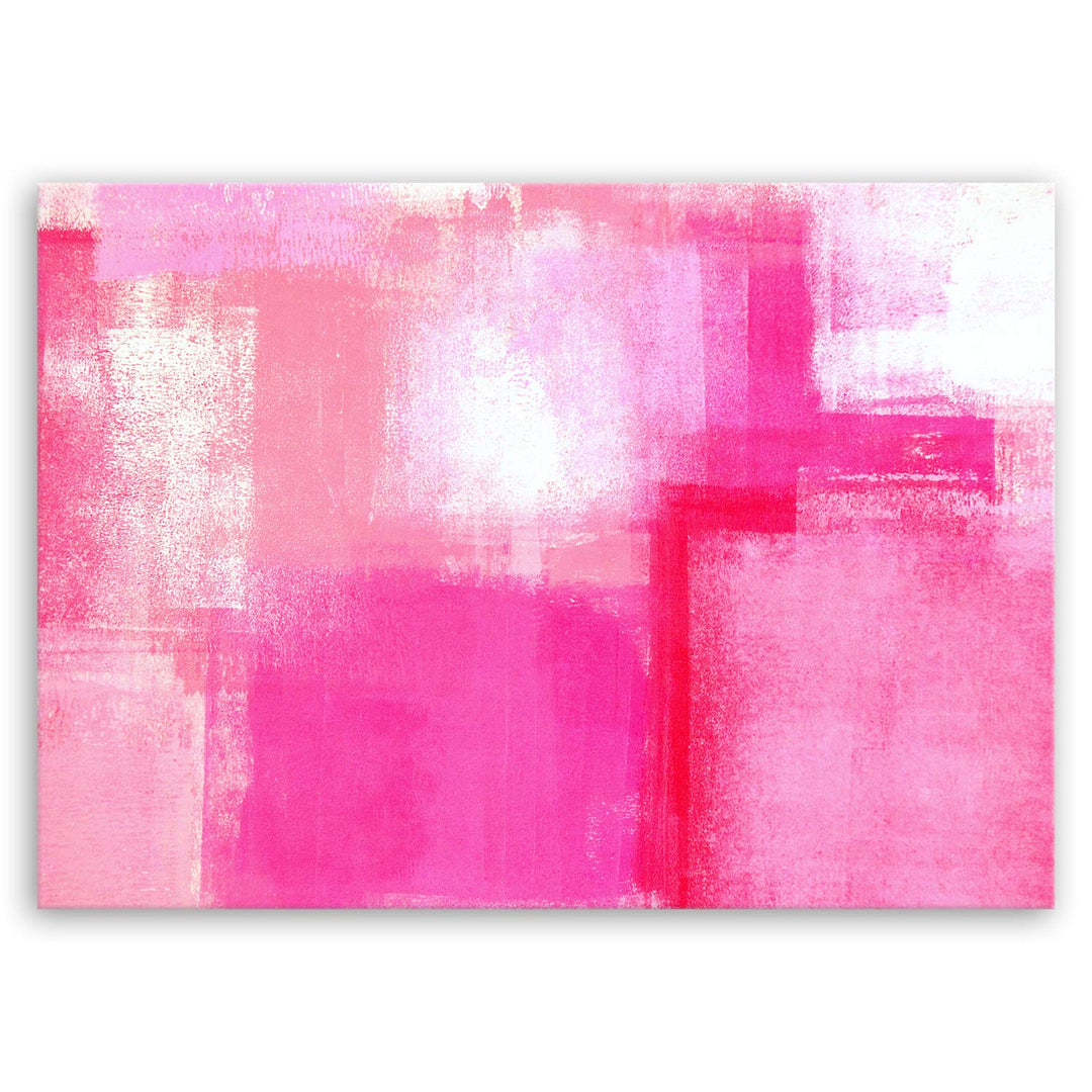 ge Bildet Bild auf Leinwand | Pink Abstract in 100x70 cm als Wandbild | Wand-deko Dekoration Wohnung