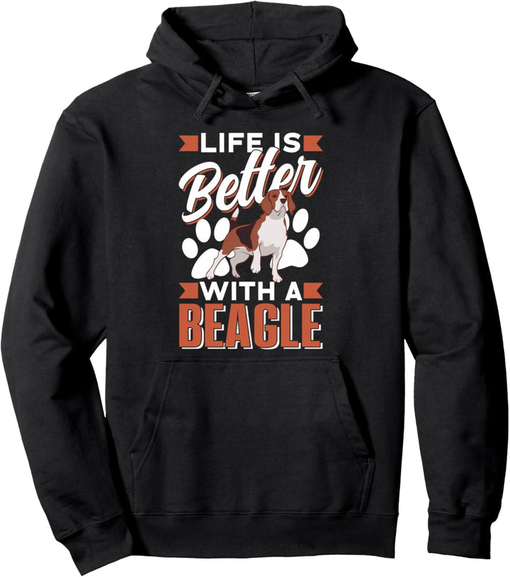 Das Leben Ist Besser Mit Einem Beagle Beagles Hund Welpe Pullover Hoodie