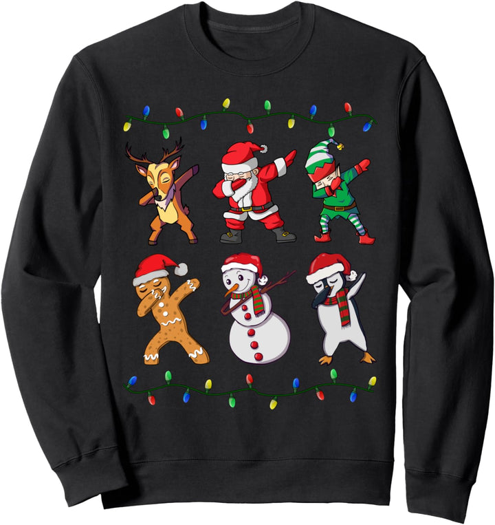 Weihnachten Dabbing Weihnachtsmann Elf Jungs Xmas Weihnachts Sweatshirt