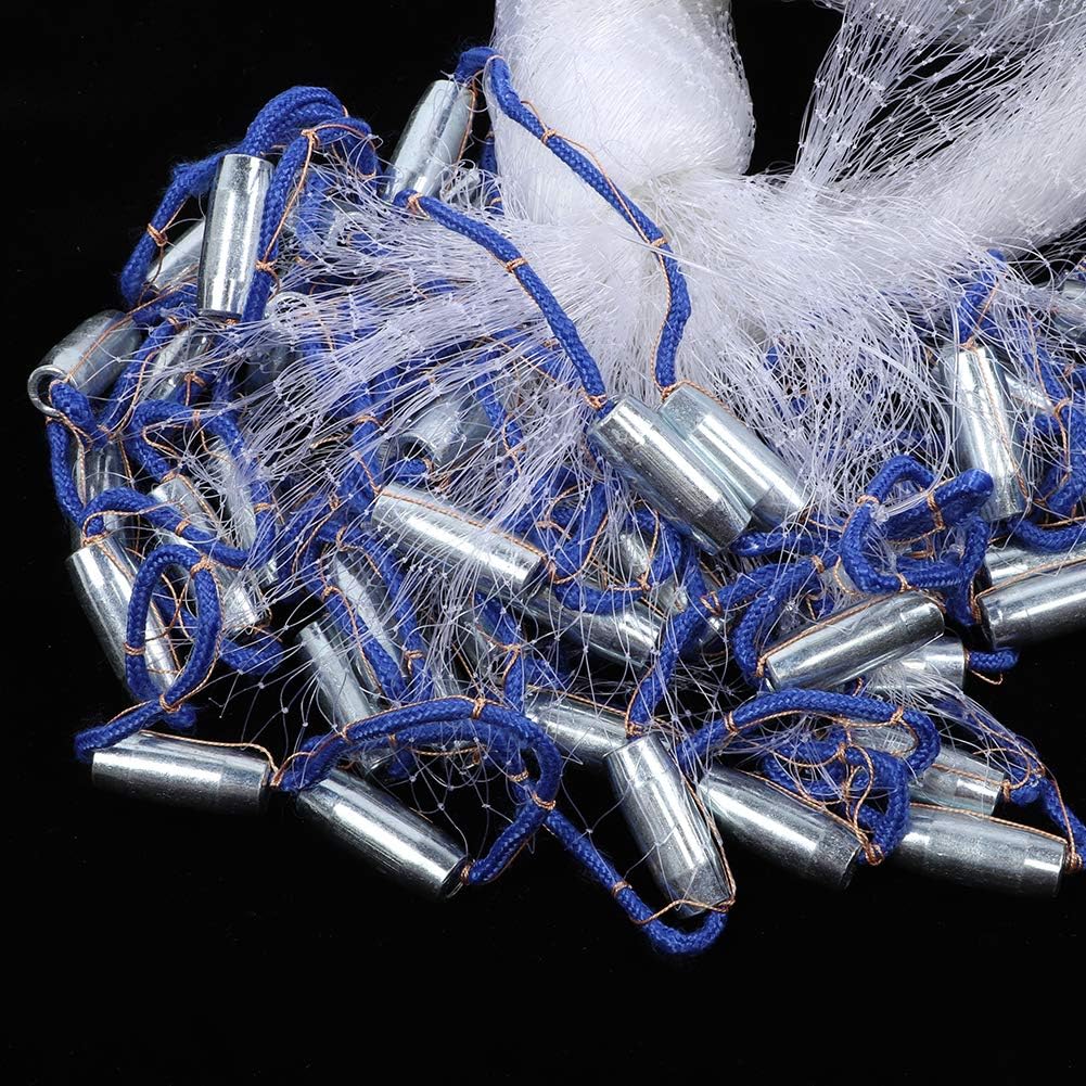 Wurfnetz Zum Fischen, Tragbares Fischernetz, Nylon Mesh Fischnetz zum Fangen von Angelnetz Angelzube