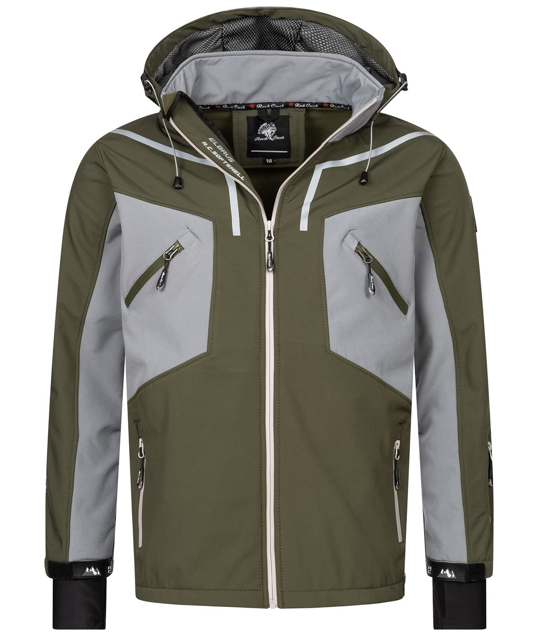 Rock Creek Herren Softshell Jacke Outdoor H-293 S Khaki, S Khaki