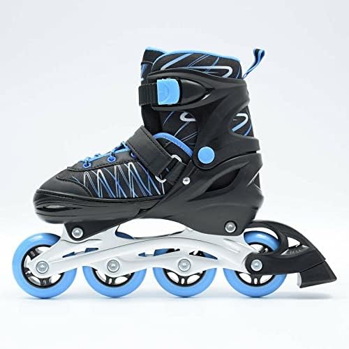 SMJ sport Kinder 2IN1 Inlineskates Schlittschuhe Verstellbar Inliner ABEC7 Jack 38-41, 38-41