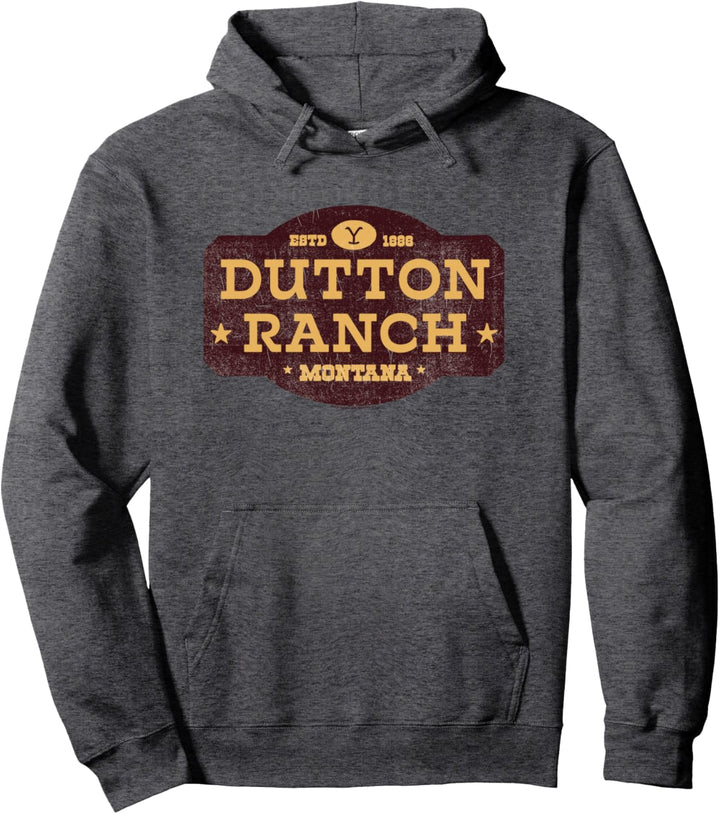 Yellowstone Distressed Dutton Ranch Pullover Hoodie