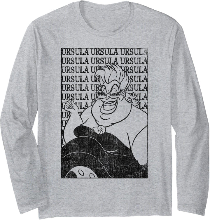 Disney Villains Ursula Word Wall Portrait Poster Langarmshirt