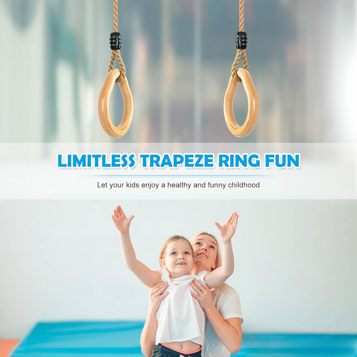 Trapez Schaukel, Trapez Schaukel Outdoor mit Ringe Multifunktions Schaukel Trapez Kinder mit Verstel
