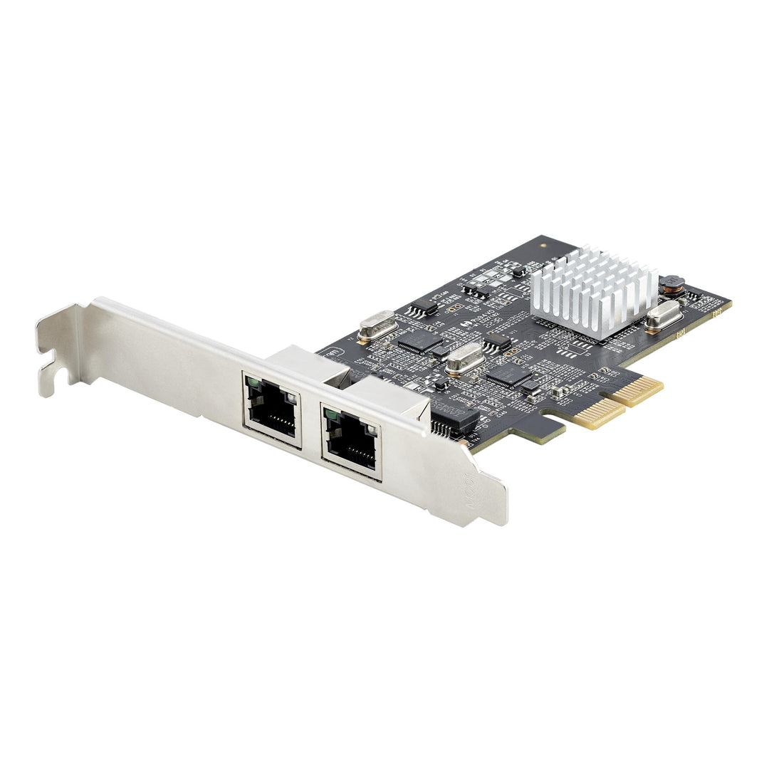 StarTech.com 2-Port 2.5 Gbit PCIe Netzwerkkarte, Intel I225-V, Dual-Port Computer LAN Karte, Multi-G