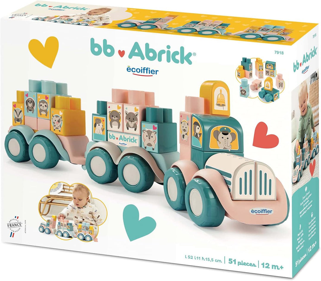 Ecoiffier-Spielzeug - 7918 - Tierzug - BB Abrick - Lernspiel - Ab 12 Monaten - Herkunft Frankreich g