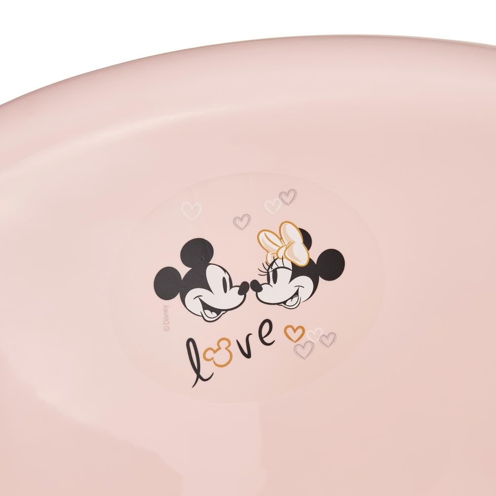 keeeper Minnie Ergonomische Babywanne mit Stöpsel, Ab 0 bis ca. 12 Monate, 84 cm, Maria, Nordic Pink