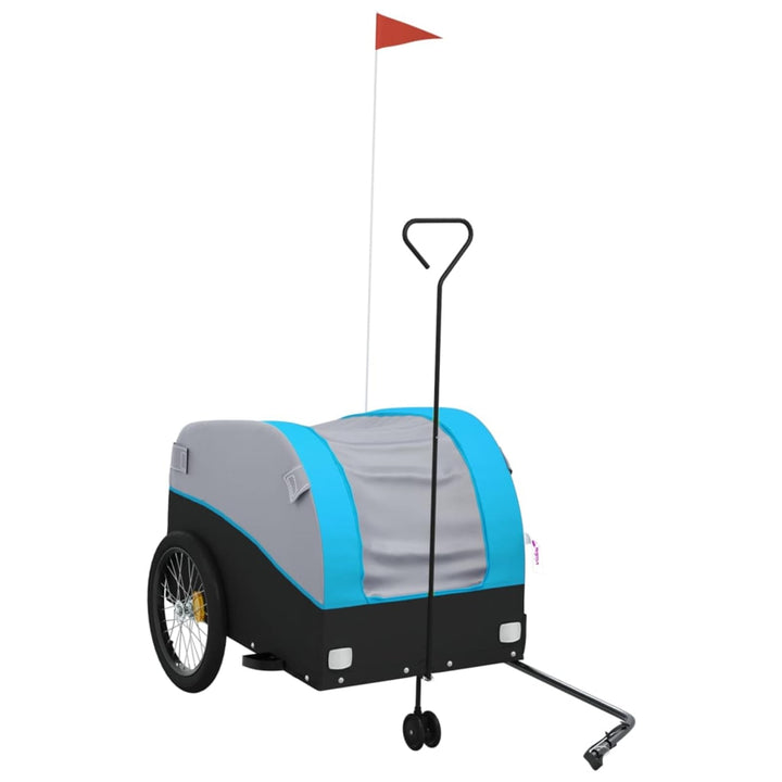 Fahrradanhänger 45kg Eisen Schwarz-Orange | Robust &amp; Vielseitig für Schwerlasttransport, , , Blau, B