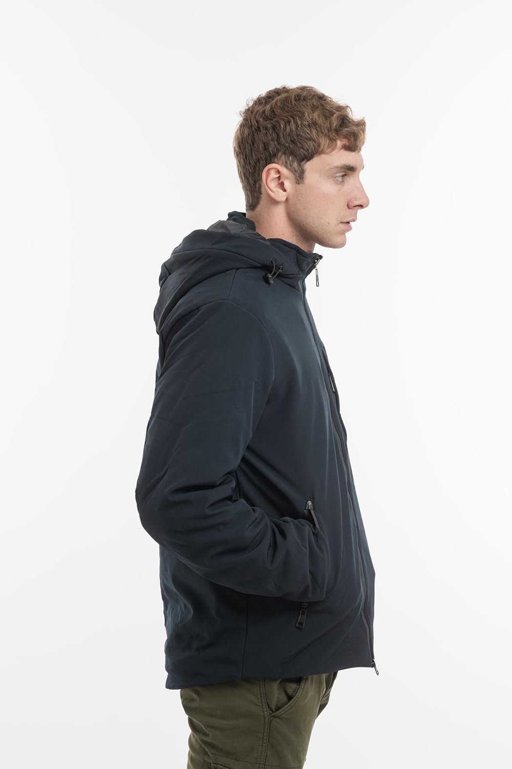 TONY BACKER Herren-Winterjacke, Softshelljacke, wasserdicht, winddicht, mit Kapuze, warme Jacke für