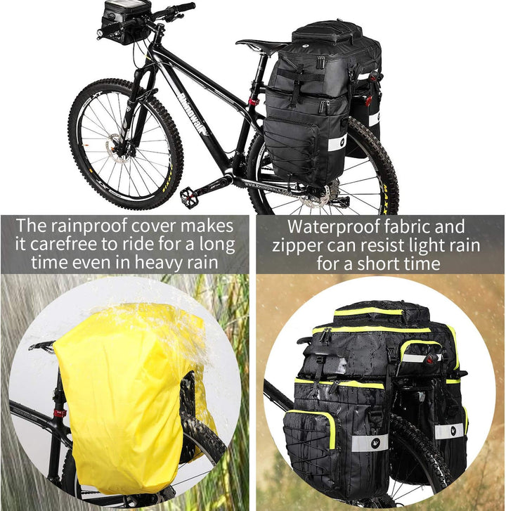 BAIGIO Fahrradtasche 3-in-1 Multifunction wasserdichte Gepäckträgertasche 75L Radfahren Gepäckträger