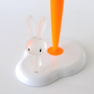 Alessi Bunny & Carrot ASG42W Design Küchenrollhalter, Thermoplastisches Harz, weiss, 29,4cm ASG42 W,