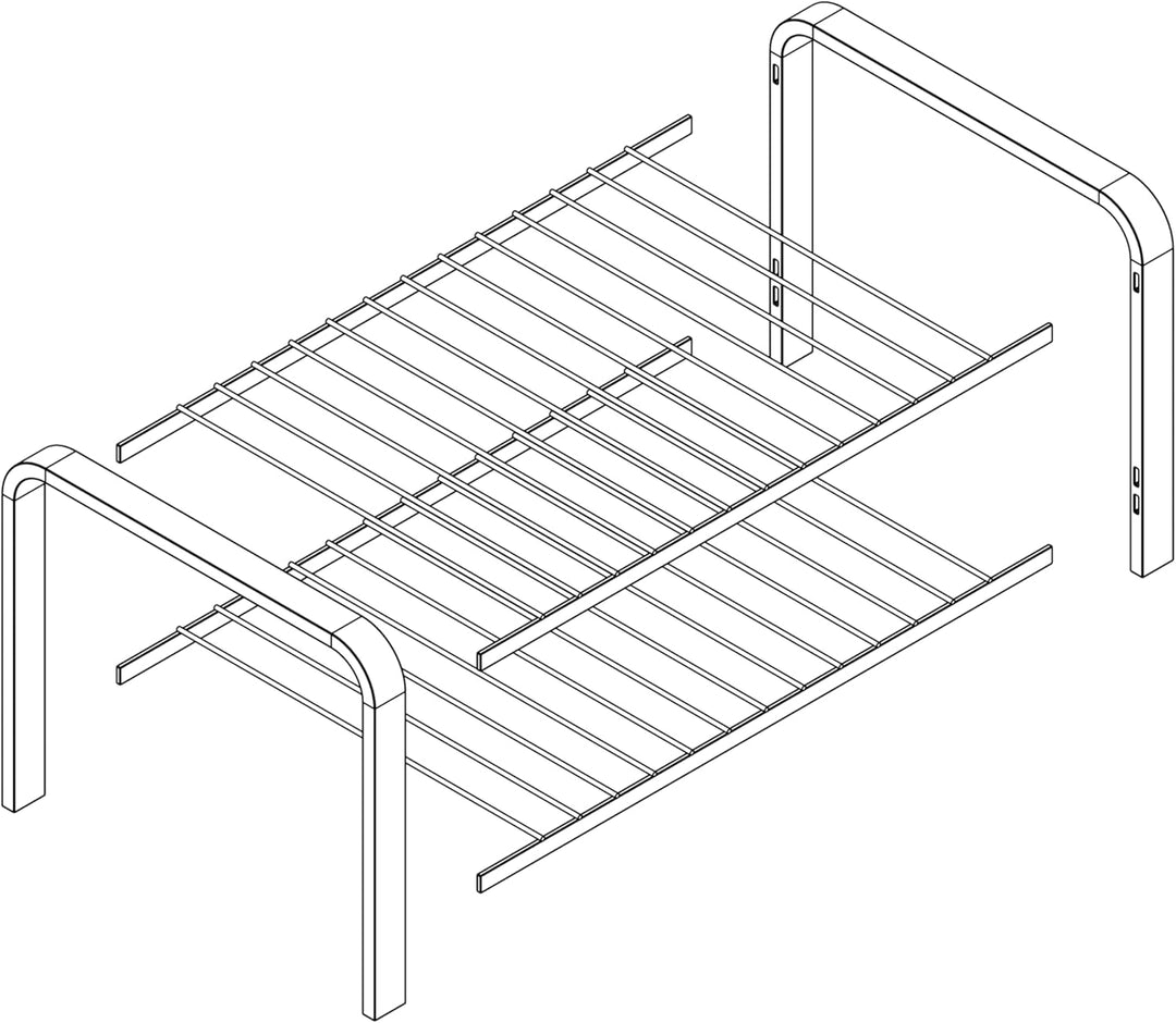 LM 390 Schuhregal aus Öko-Holz - pulverbeschichtetes Schuhregal platzsparend, 470 mm breite, ideal f