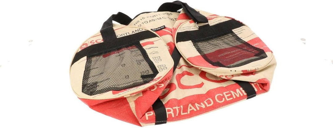 MoreThanHip Jumbo Weekender Elefant Rot - Grosse Reisetasche aus Recycelten Zementsäcke Weekendertas