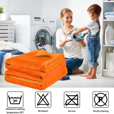 PiccoCasa Kuscheldecke Tagesdecke Fleecedecke mit Rand Microfaser Decke Weiche Warme Leichte Decke 3