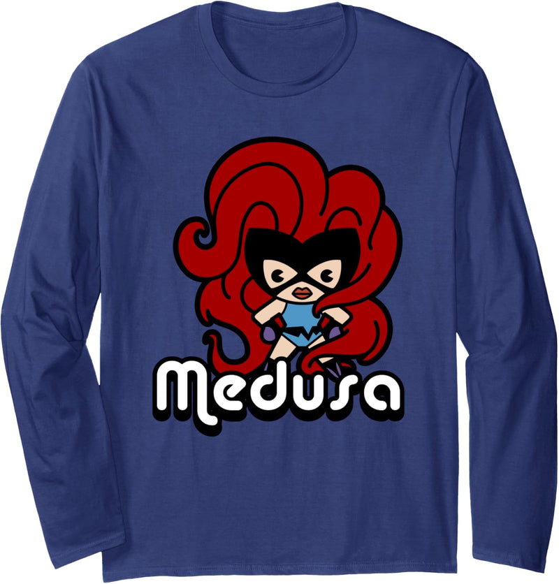 Marvel Medusa Cute Kawaii Big Haired Heroine Langarmshirt