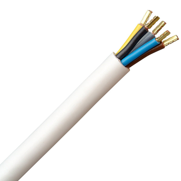 Kopp 156005047 Herdanschlussleitung H05 VV-F 5G, 2.5 mm², 5 m, weiss 5 m Single, 5 m Single
